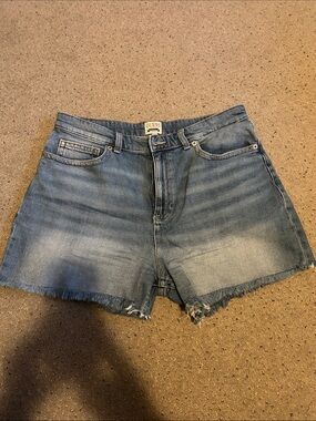 GUESS Light Blue Washed Denim Cutoff Shorts